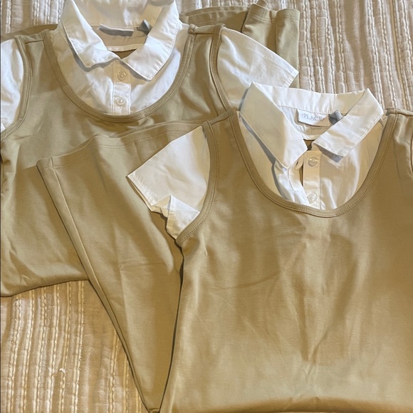 Stylish Tan Kids Dress - Picture 4 of 4